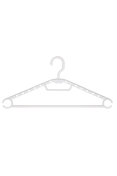 Bora Plastik New Clothes Hanger (Pack of 6) Shoulder Width 390 mm