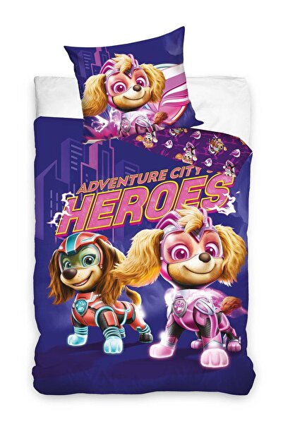 CARBOTEX Set de lenjerie de pat pentru copii Paw Patrol 160x200 Câini
