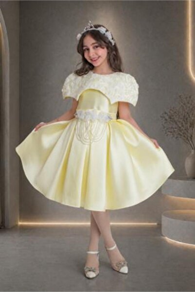 arushi Newly arrived Razan dress in soft yellow.. Girls' dress