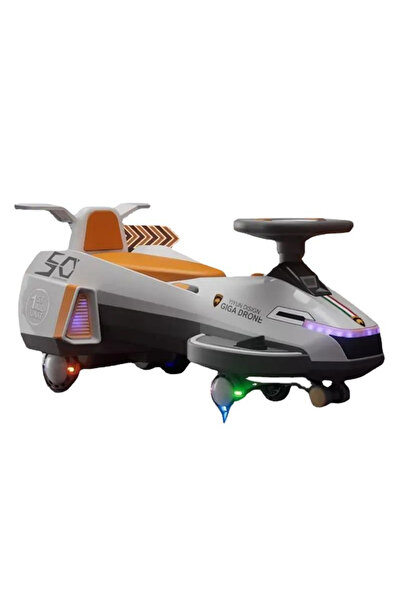 OEM Mașinuță electrică Ride-On Giga Drone, gri-portocaliu, iluminare LED