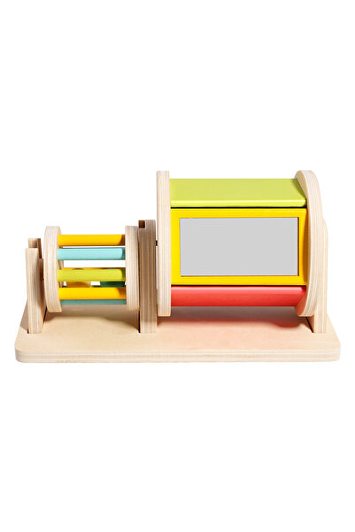 OEM Joc educativ Montessori - tambur dublu cu clopoței și oglindă, jucărie se...