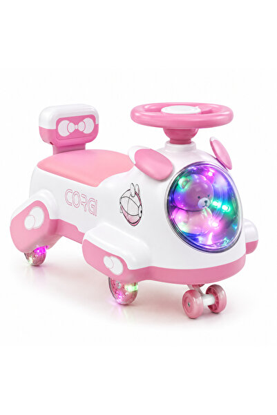 OEM Mașinuță ride-on pentru copii cu muzică și lumini - Roz