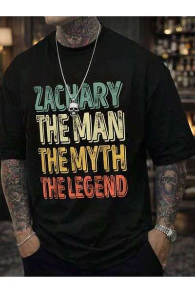 26LIK Men'S ZACHARY MAN MYTH THE LEGEND T-Shirt,Men Vacation Outfit,Fourth Of...