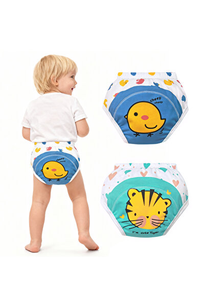 BYBEO 2 Piece Potty Training Underwear, 6 Layers Breathable Cotton Absorbent ...