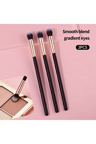Choice black 3Pcs Professional Eye Makeup Brushes Set Soft Synthetic Fiber Ey...