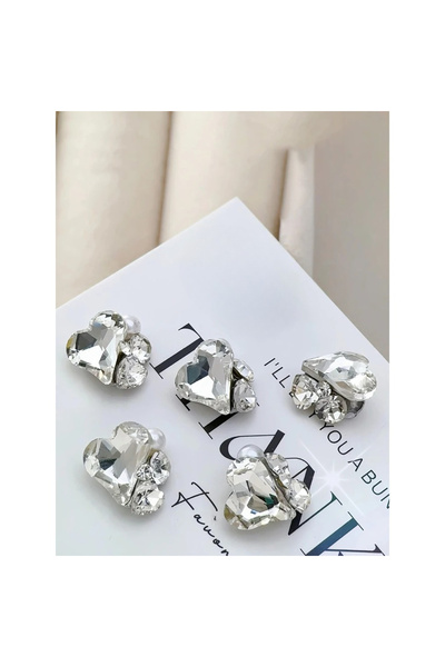 Choice3 D 5pcs Heart-shaped and Irregular Stackable Rhinestone Nail Art DIY D...