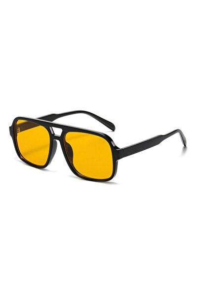 Choice4 Black orange Retro Sunglasses for Women Men Trendy Classic Oversized ...