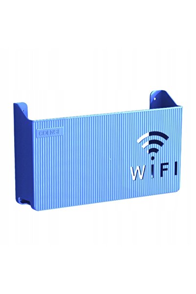 ITIMPORT Raft de perete pentru router WiFi și switch, albastru