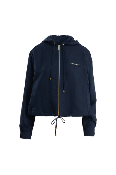 GİZİA Logo Detaylı Lacivert Sweatshirt