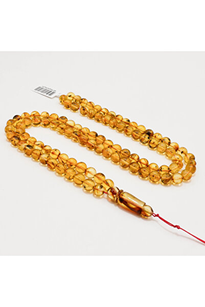 Generic Brand Natural Baltic Amber Hashari Rosary – 99 Beads 8-7.5mm Round Pr...