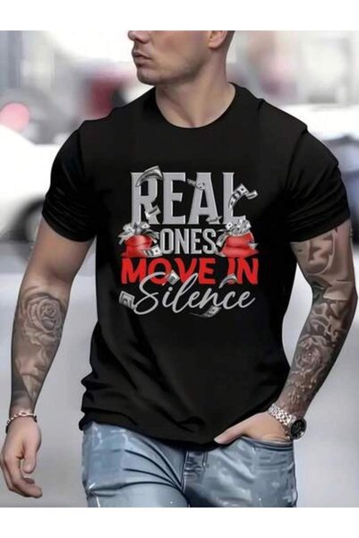 45 BPM Fun "Real Bones Moving" Skull Bandage Pattern T-Shirt - Crew Neck Summ...