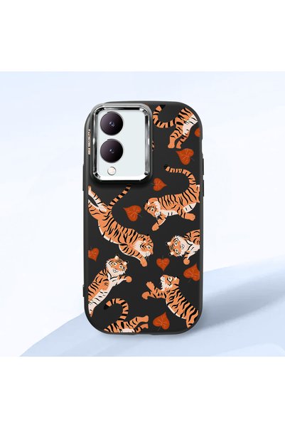 ucuc Vivo Y28 4g Compatible Shock-Absorbing Camera Protected Black Silicone Case