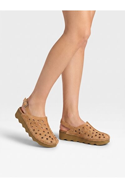 Rüya Shoes Suede Poly Sole Perforated Comfortable Genuine Leather Women's San...