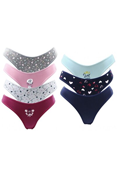 HUNEX UNDERWEAR Γυναικεία Σλιπ 7 Τεμάχια Τυπωμένο 975-02, Έγχρωμα τυπωμένο, Μ...