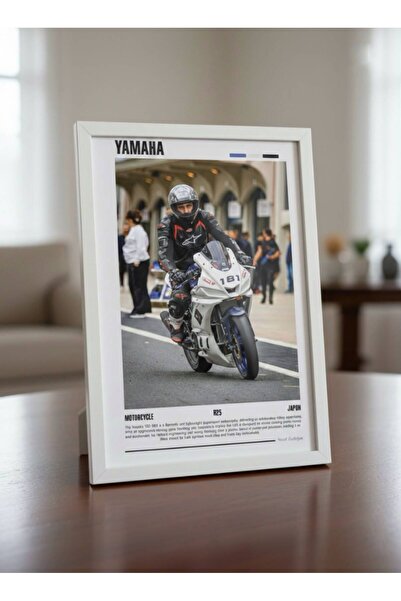 Genel Markalar Kişiye Özel Araba / Motor Tasarım Posteri – Çerçeveli