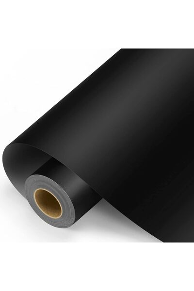Generic Brand Black Permanent Vinyl Sticker - Matte Black Self-Adhesive Roll,...