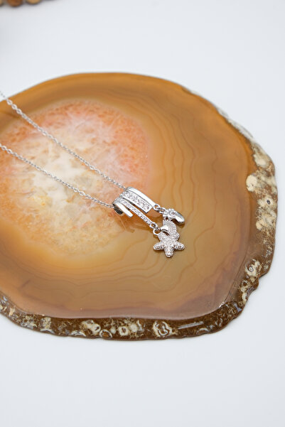 Serenite Collection Aster Silver Color Zircon Necklace