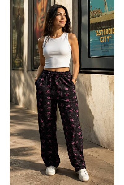 Derya Kurşun Pants with Pockets and Elastic Waistband 0573-018