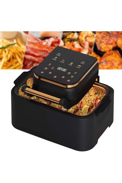 Generic Friteuză cu aer cald fără ulei 12L, Digitală 1700W, 11 Programe