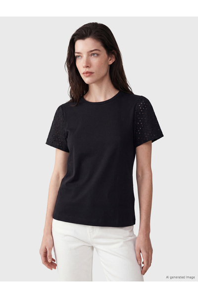 LC Waikiki Tricou de damă brodat, 100% bumbac