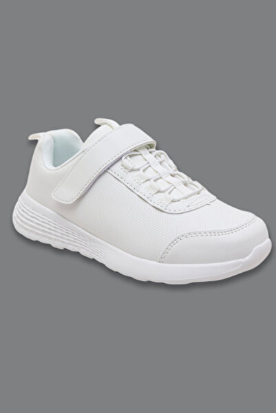 R&B Perforated Velcro Closure School Shoes