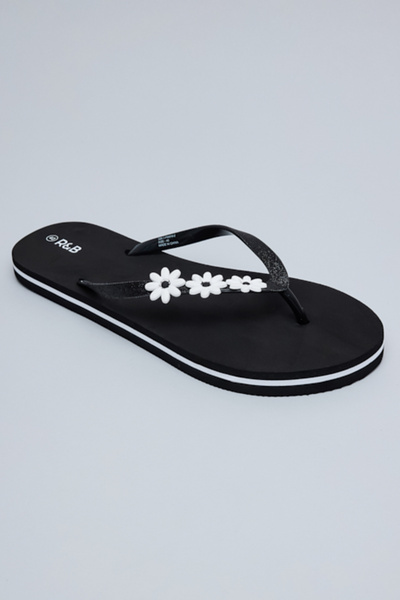 R&B Floral Strap Flip-Flops