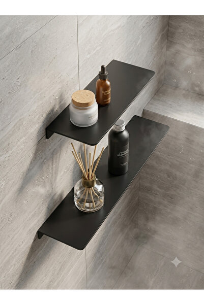 EVA METAL TASARIM 2'li Metal Raf Banyo Düzenleyici, Raf Duvar Rafı