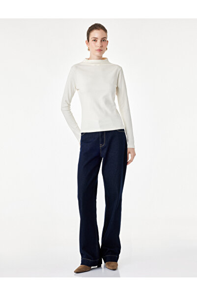 Koton Cotton Long Sleeve High Neck Bodysuit