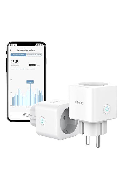 GNCC Priză inteligentă Wi-Fi cu detectare a consumului de energie, control la...