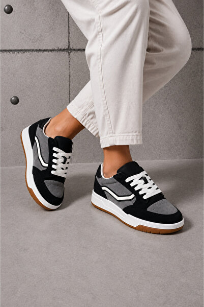 MARCO CASSANİ Unisex Orthopedic Non-Slip Sole Lace-Up Seasonal Sneaker