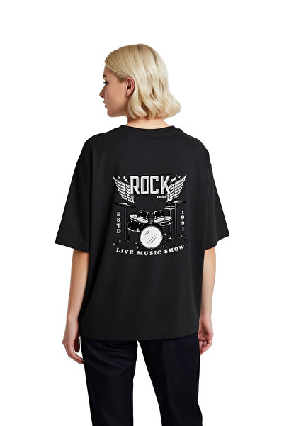 PayBuy Rock Fest 1991 Live Music Printed Women's Oversize T-Shirt