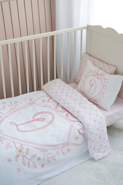 NOU Park Bedding Set (80X120) - Noble Series - Pink - Letter D