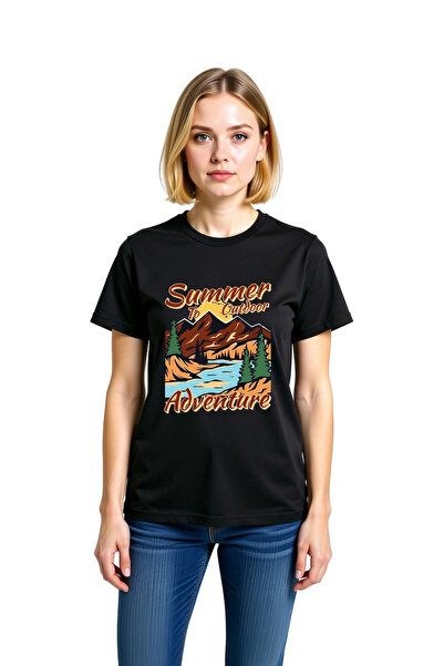 PayBuy Women's Retro Graphic Printed Mountain Landscape T-Shirt 100% Cotton R...