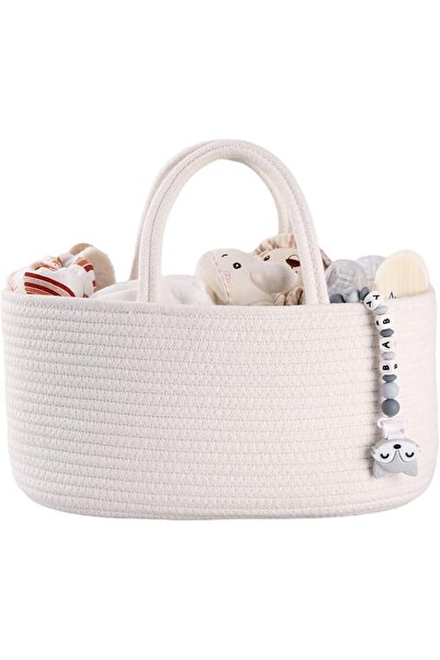 XUANGUO Baby Diaper Caddy Organizer Cotton Rope Nursery Storage Bin Basket Po...