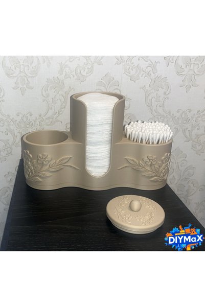 DIYMaX Makeup Cotton and Earwax Organizer Storage Box
