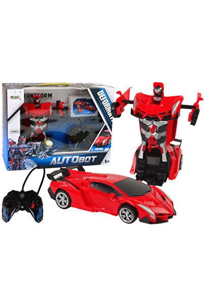LEAN Masina Robot 2 in 1 Toys cu telecomanda R/C, lumini, sunete, drift, roti...
