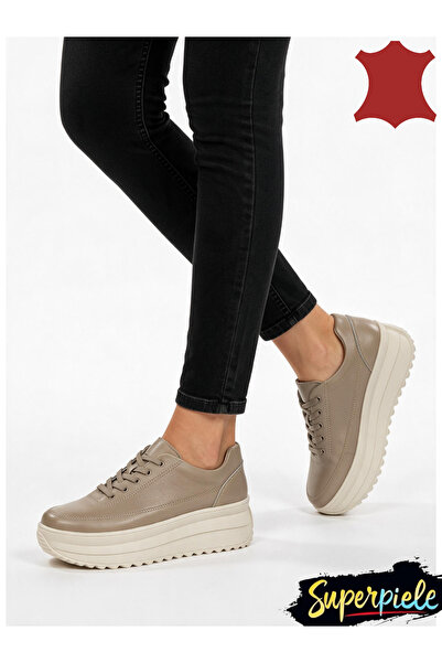 ANGEL BLUE Women's casual shoes of genuine Leather with thick soles