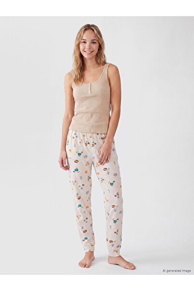 LC Waikiki Embroidered Women's Pajama Bottoms with Waist Cord by Uzg Store fo...