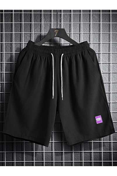 bellanova Unisex Oversize Relaxed Fit Special Design Printed Shorts