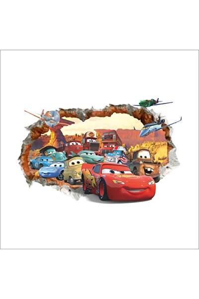 Generic Brand Sticker Decorativ Autoadeziv 3D Mașini de Curse pentru camera c...