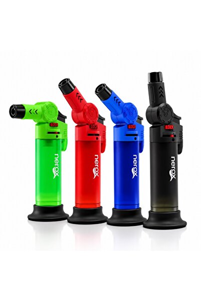 Nerox NRX-9308 Çakmak Kamp Torch Pürmüz Nargile Oynar Başlı Doldurulabilir Ay...