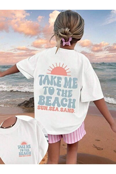 k222 1pc Printed Pullover Light Blue Short Sleeve-Shirt, Comfortable & Fashio...