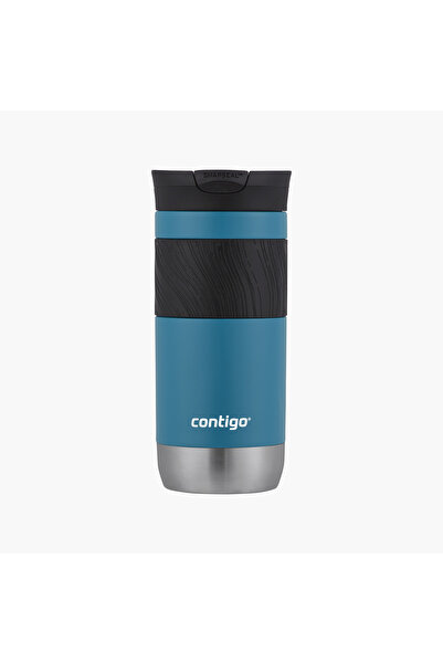 Contigo Plain Stainless Steel Travel Mug with Snap Spout and Leak Resistant D...