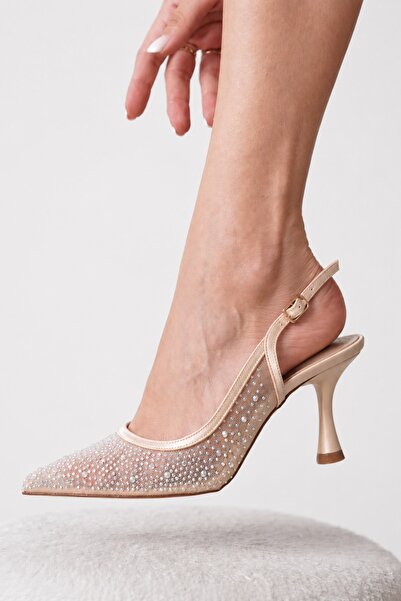 İX Diamour Women's Crystal Stone Pointed Toe Stiletto 8cm