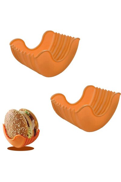 STARSTAR Silicone hamburger clip 2-piece set, retractable non-contact, pink.