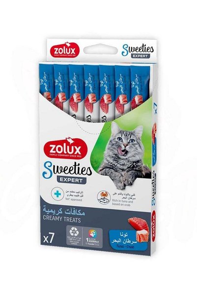 Zolux Sweeties Creamy Stick for Cats, Tuna Crab, 7 pcs/box