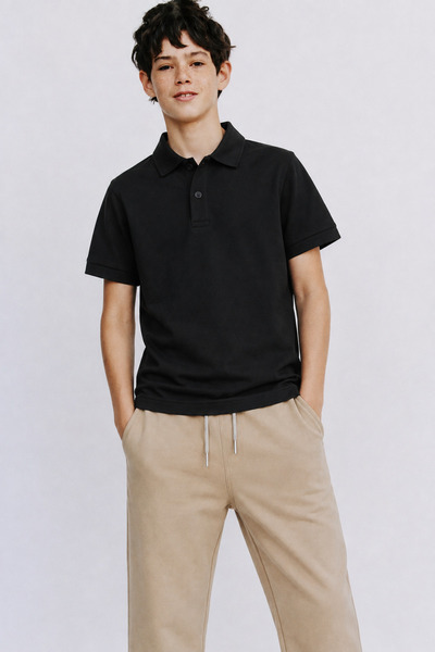 Tifina Kids Unisex School Polo Collar Lacost Short Sleeve Unprinted Plain Lacost