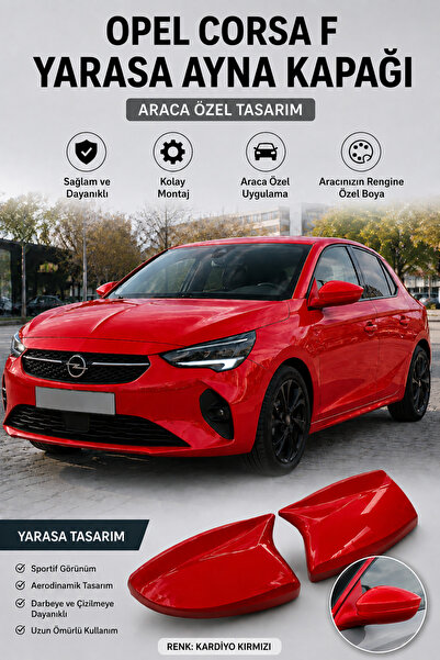 ModGR-Dizayn OPEL CORSA F ARACA ÖZEL BOYALI YARASA AYNA KAPAĞI A+ KARDİYO KIR...