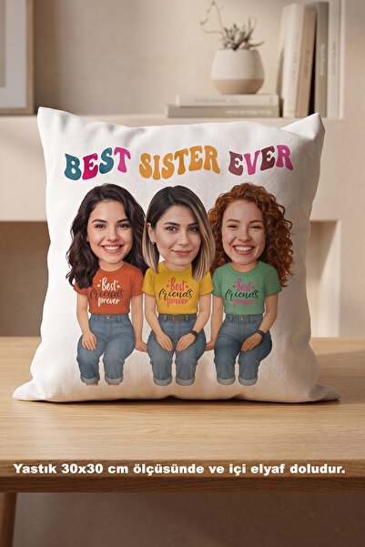 HEDİYELİKS Best Friend Sister Designed Pillow Gift for a Friend Friendship Gi...