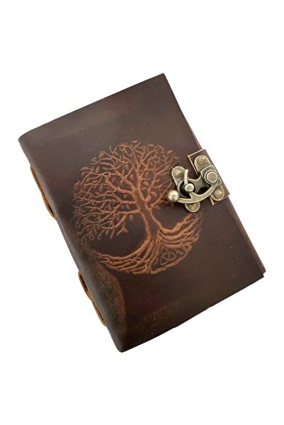 craftmystic Jurnal Vintage din Piele cu Model Arborele Vietii si Hartie de Pe...